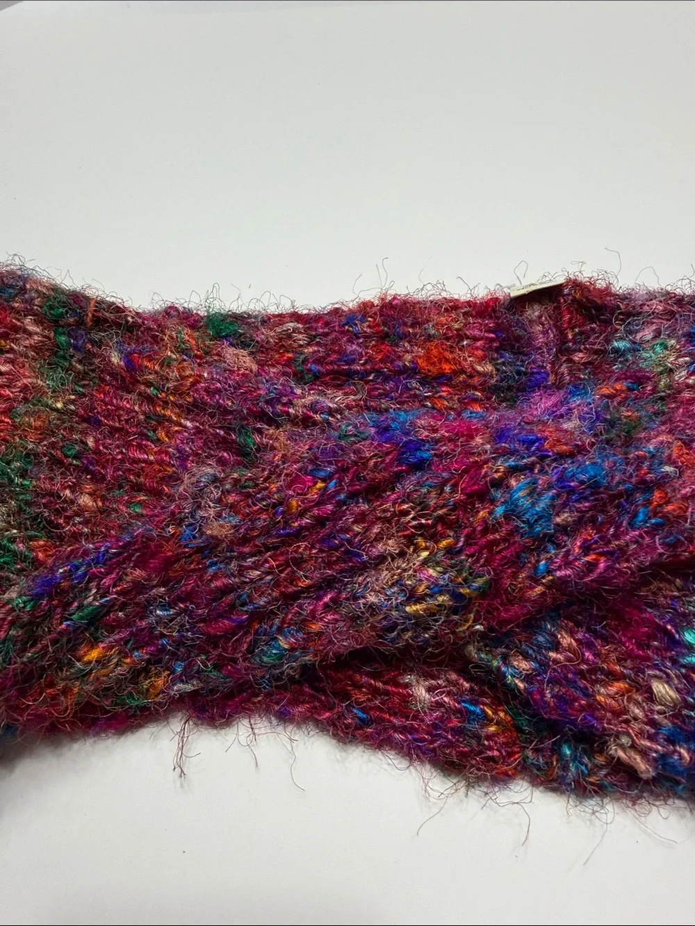 100% Silk Multicolor Textured Neck/Head Scarf